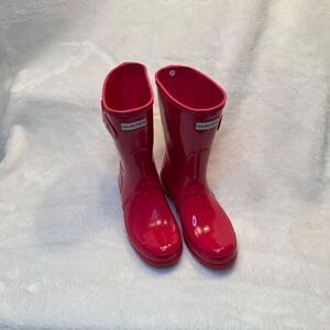 Hunter Women's Original Short Gloss Rain Boots - Pink - Size 7